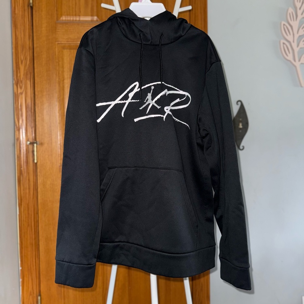 Jordan Black Hoodie with White Logo